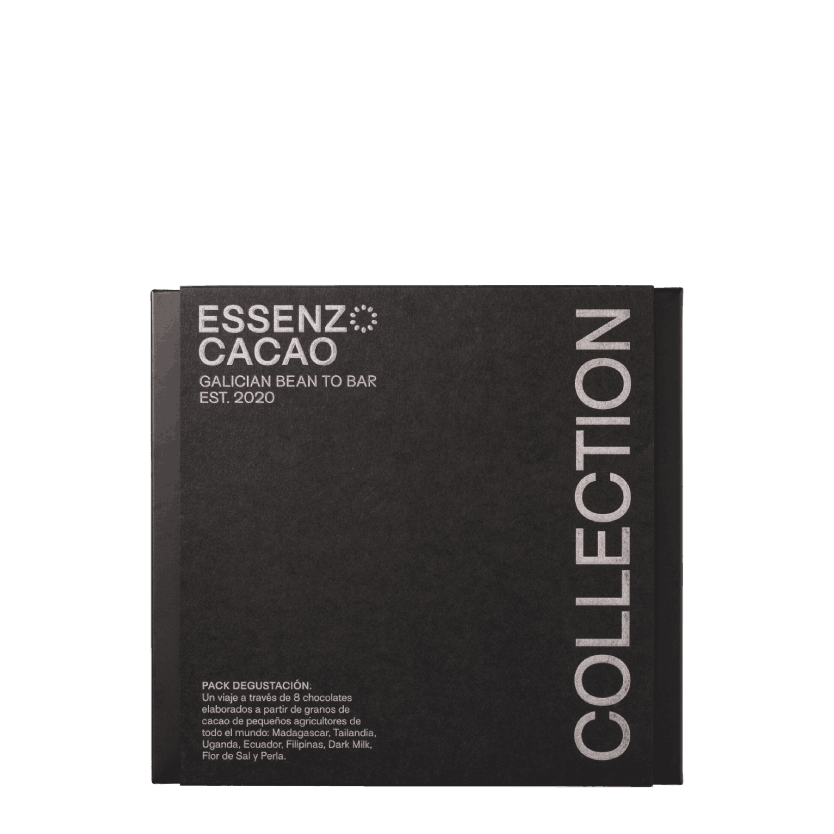 Pack degustación 8 chocolates bean to bar orígenes distintos regalo artesanal Essenzo Cacao